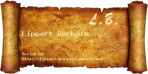 Lippert Borbála névjegykártya